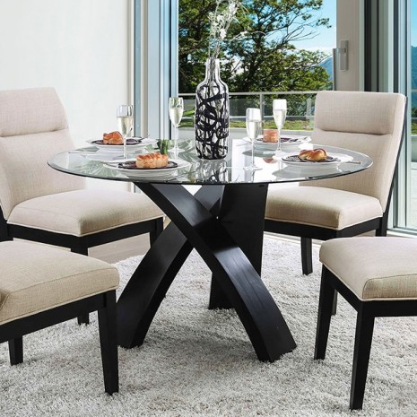 Furniture of america glass dining table 2025
