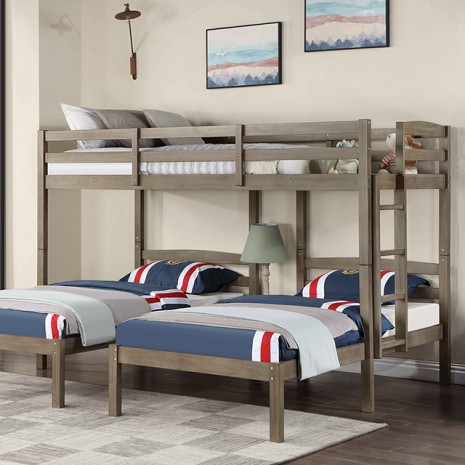 Furniture of America | Hortense | Triple Twin Bed