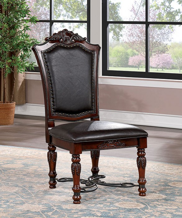 Picardy Leatherette/Steel/Wood Dining Side Chair