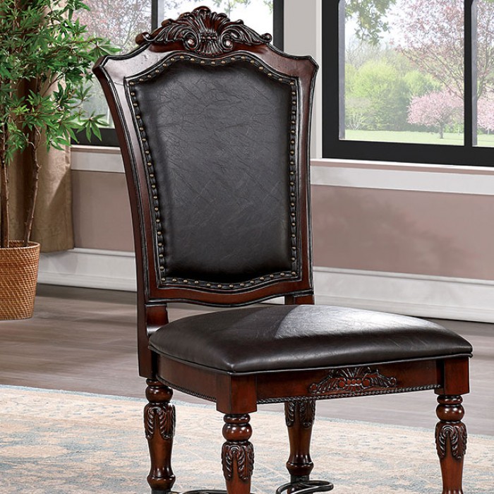 Picardy Leatherette/Steel/Wood Dining Side Chair - Thumbnail 2