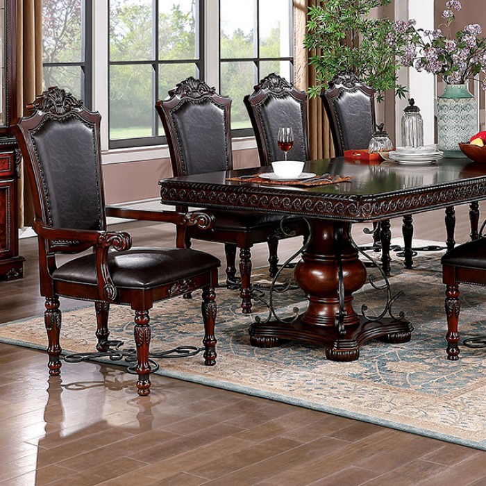 Picardy Leatherette/Steel/Wood Dining Side Chair - Thumbnail 4