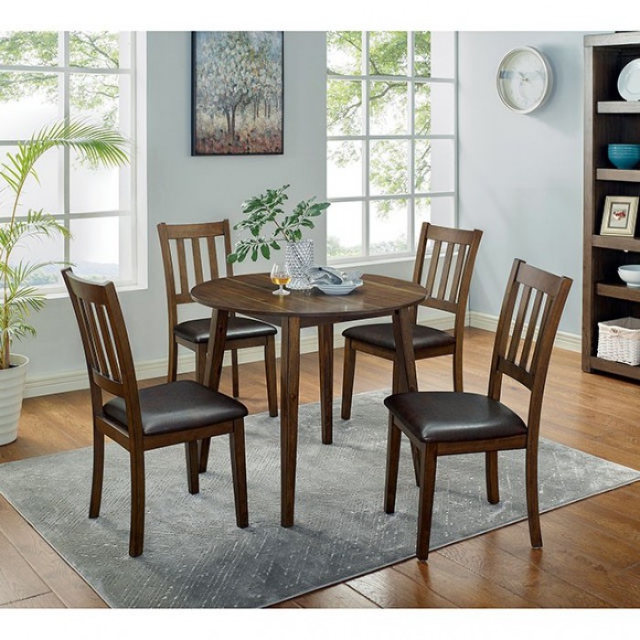 Computer Table Set Round Furniture of America | Blackwood | 5 Pc. Round Table Set