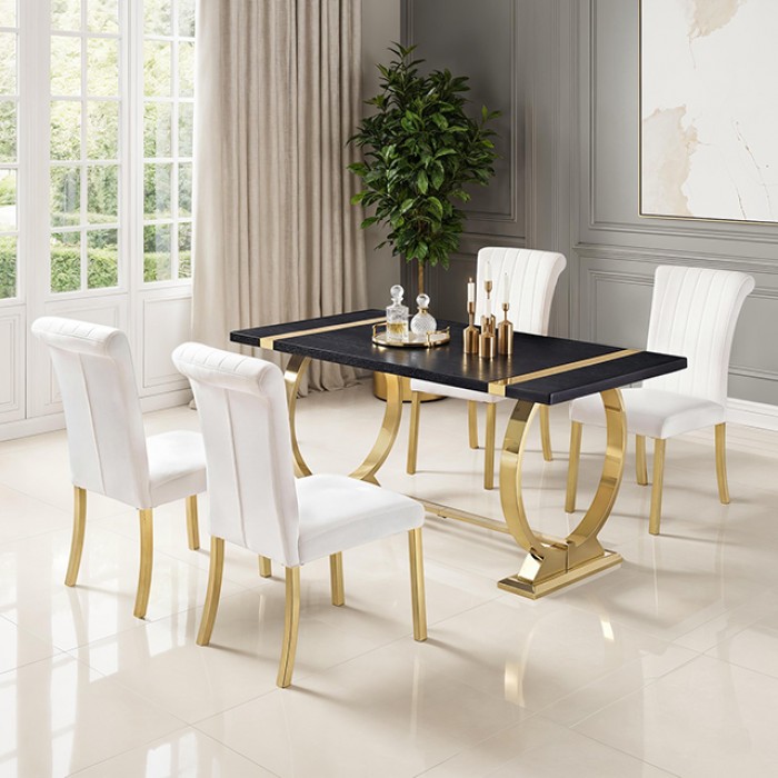 Horley 60" Gold Frame Dining Table